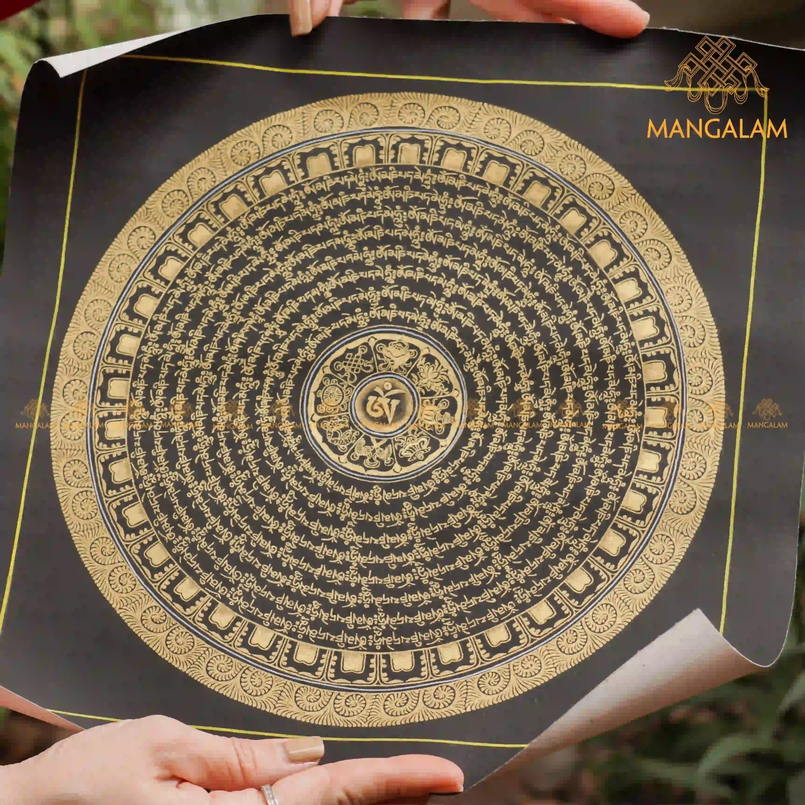 Tranh Mandala Chủng Tự OM